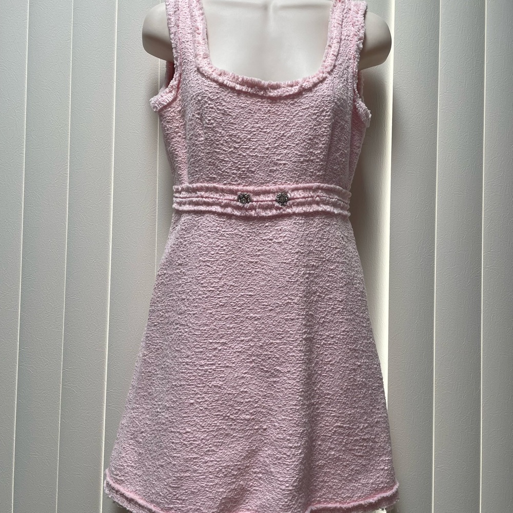 NEW tweed Zara Pink Mini Dress - Picture 4 of 7